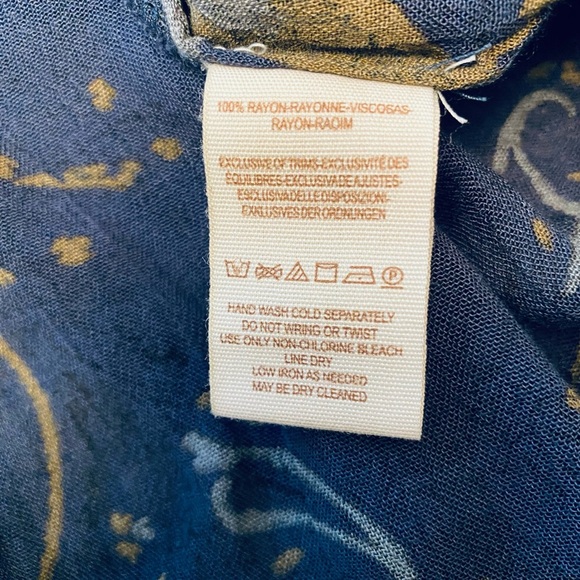 NWT Free People Midnight Blue and Gold Tunic Dress - Picture 9 of 9